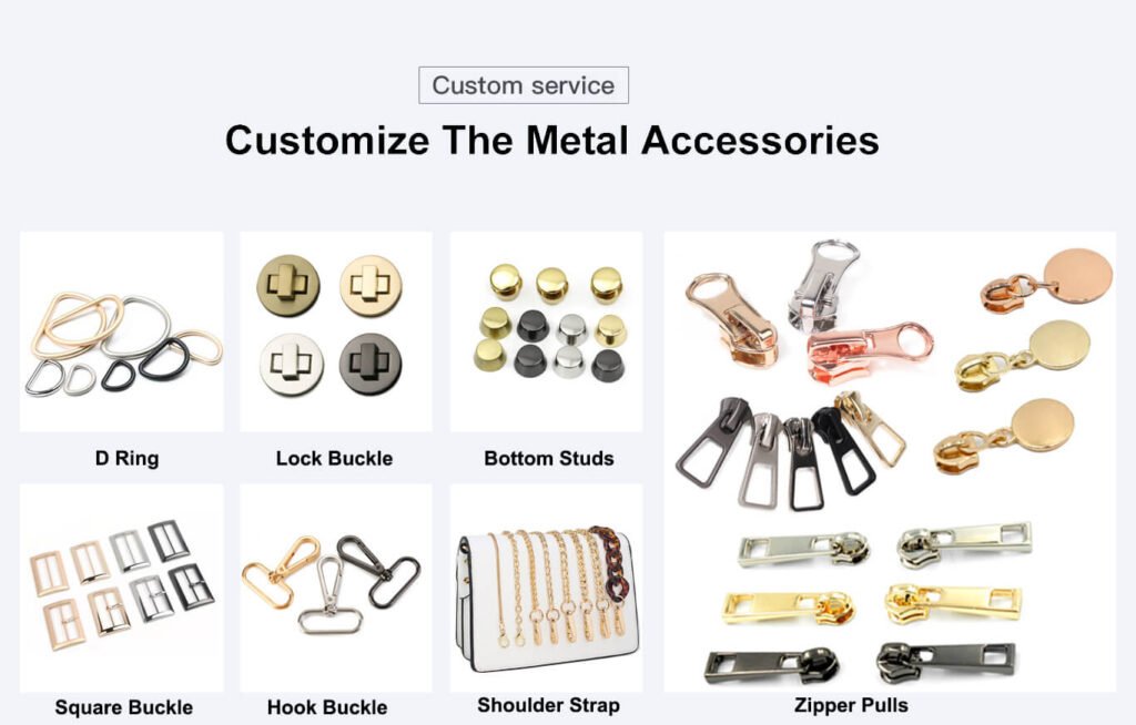 Metal Accessories Customization from leather goods factory