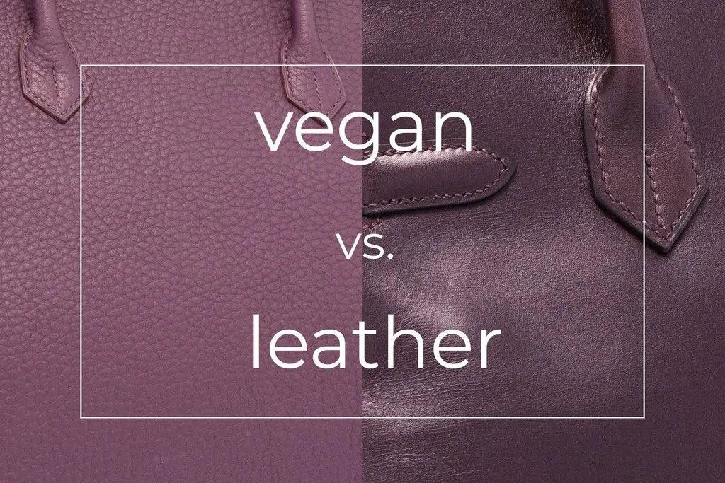 vegan leather vs real leather material comparison for bags