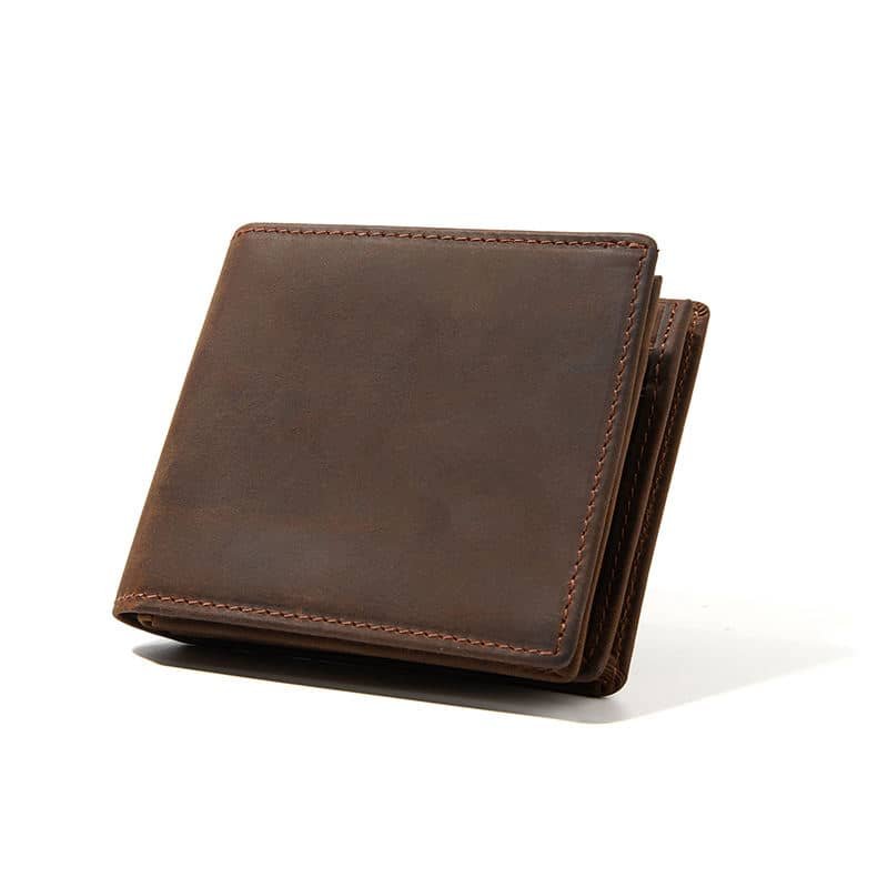 Custom bifold leather wallet with card slots