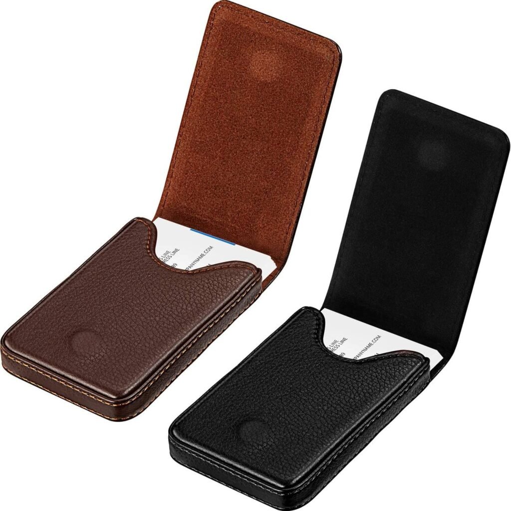 Leather business card holder for private label collections