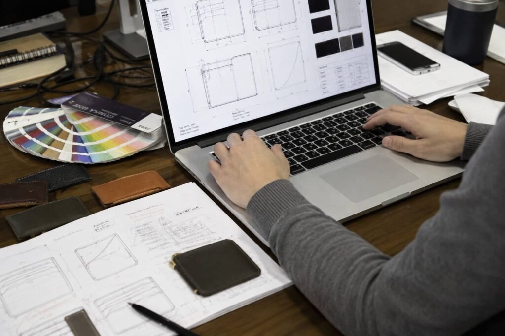 Leather wallet pattern making and sampling process