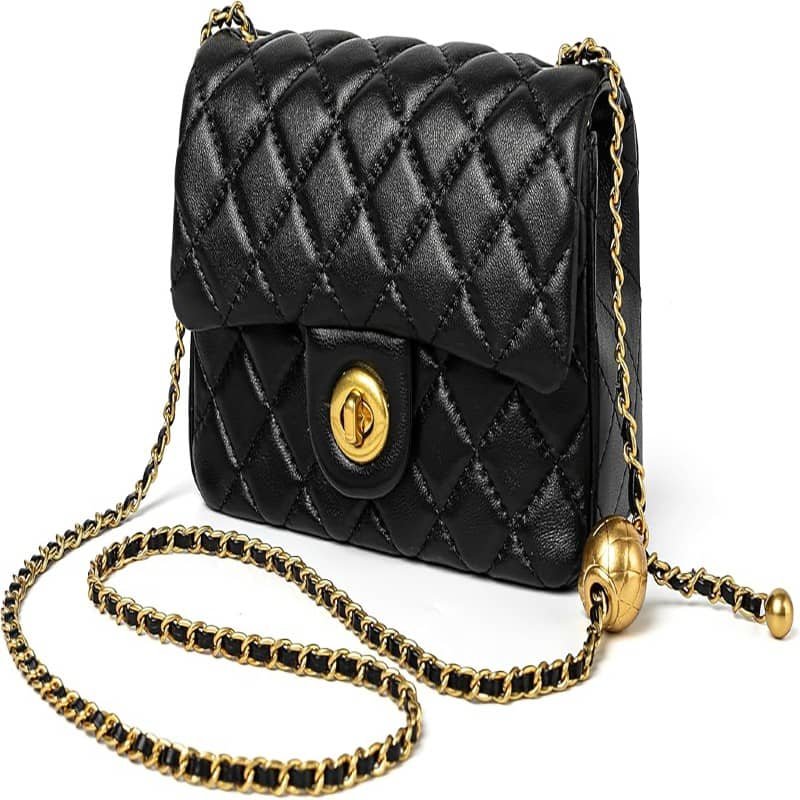 Custom leather Quilted crossbody purse manufacturer