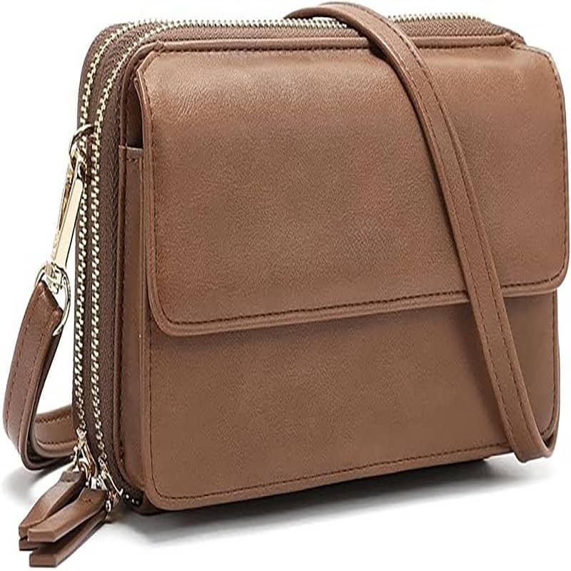 Custom leather RFID Crossbody Phone Wallet manufacturer