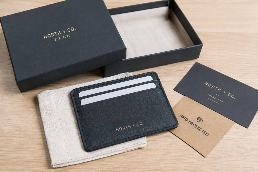 Custom RFID leather card holder manufacturing project