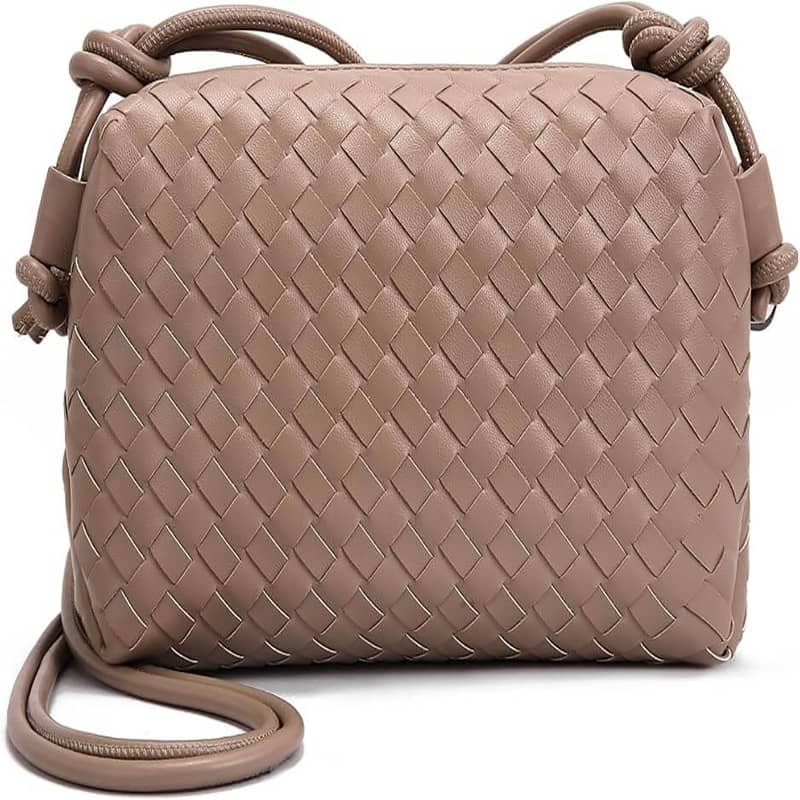 Custom leather woven leather crossbody bag manufacturer