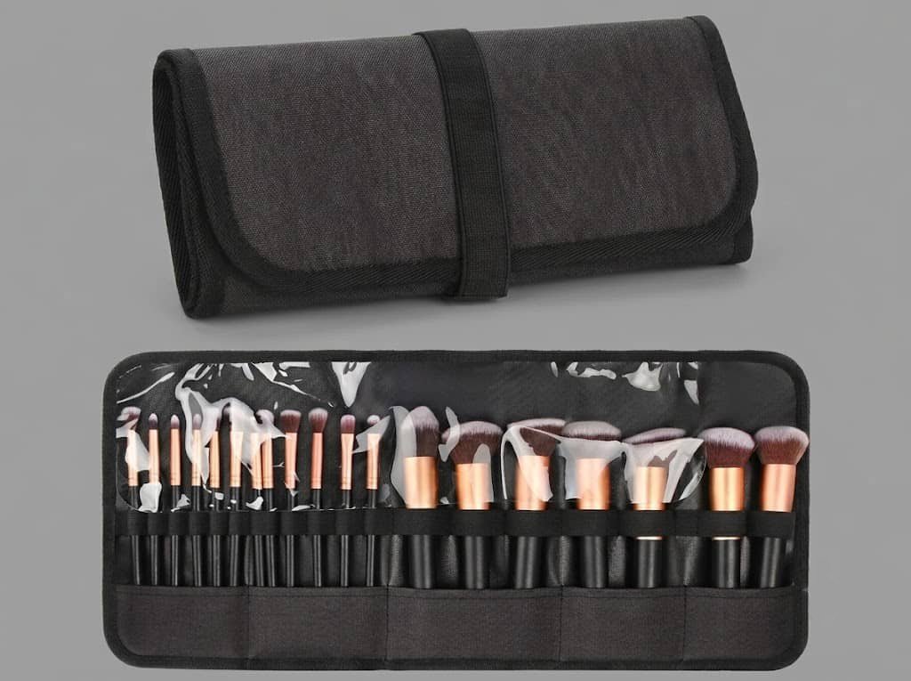 Top 10 Most Popular Makeup Bag Styles in 2026: The Complete OEM Buyer's Guide 6 Professional brush makeup bag with custom logo and multiple brush compartments