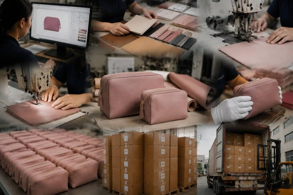How Custom Makeup Bags Are Made: From Design Concept to Mass Production 1 Custom Makeup Bag Production Process