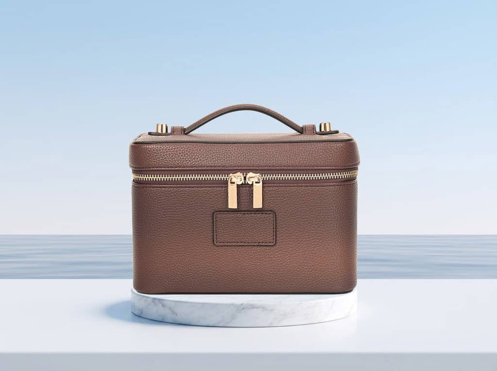 Top 10 Most Popular Makeup Bag Styles in 2026: The Complete OEM Buyer's Guide 8 Premium leather makeup bag with embossed logo for luxury beauty brands