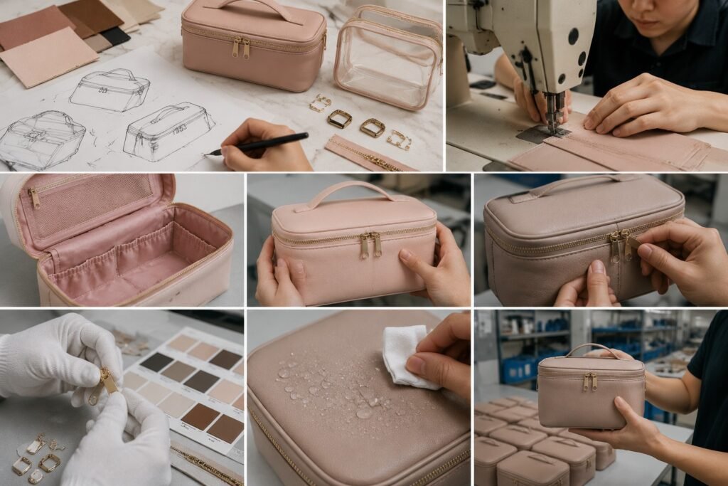 How to Design Custom Makeup Bags: A Complete OEM Guide for Beauty Brands 5 custom makeup bag prototype development process