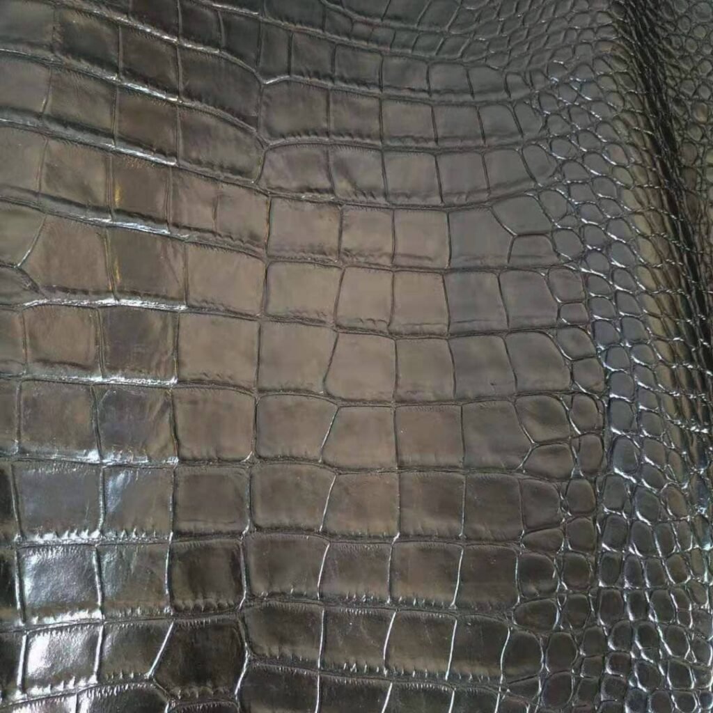 Leather Materials 11 Crocodile embossed leather texture for luxury leather goods and handbag production