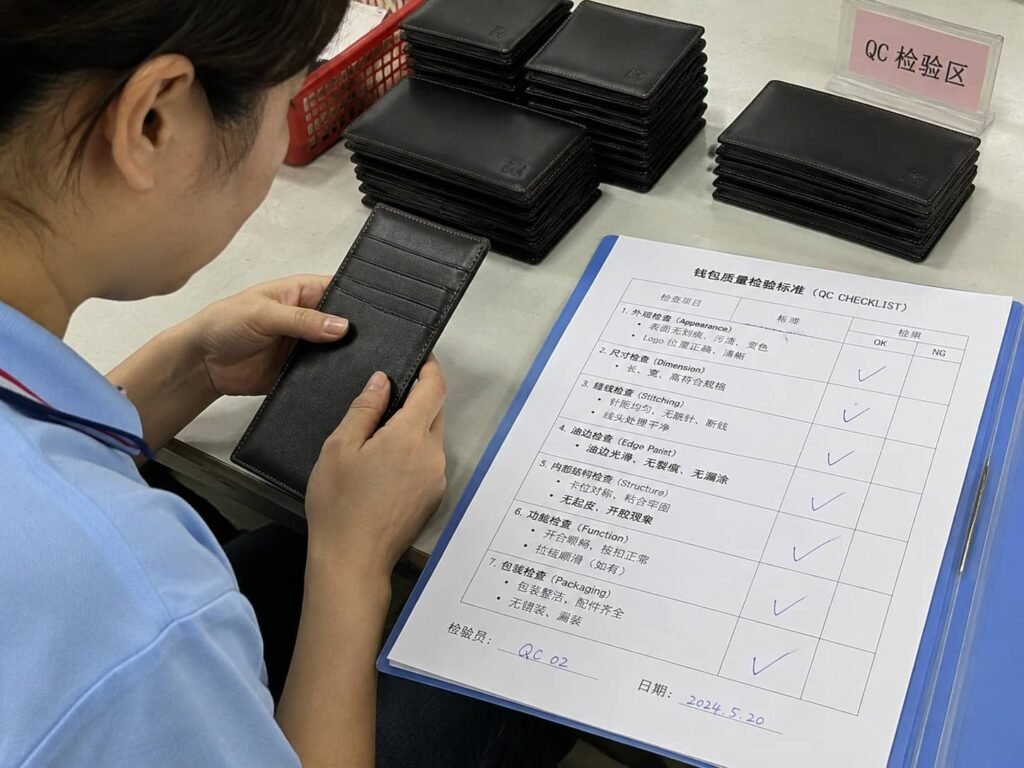 How Leather Wallets Are Made: A Complete Manufacturing Process 6 Quality control inspection checklist for leather wallets