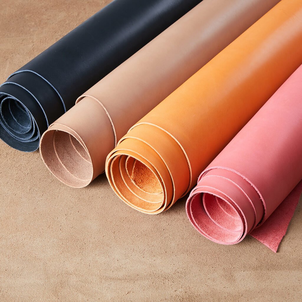 Leather Materials 17 Cowhide leather texture with natural grain surface for handbag manufacturing