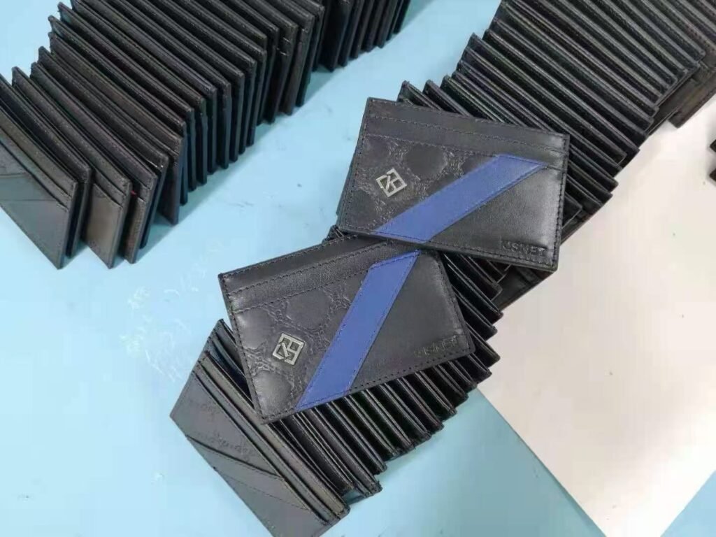 Custom Leather Wallet Manufacturer 8 Approved leather wallet sample compared with bulk production